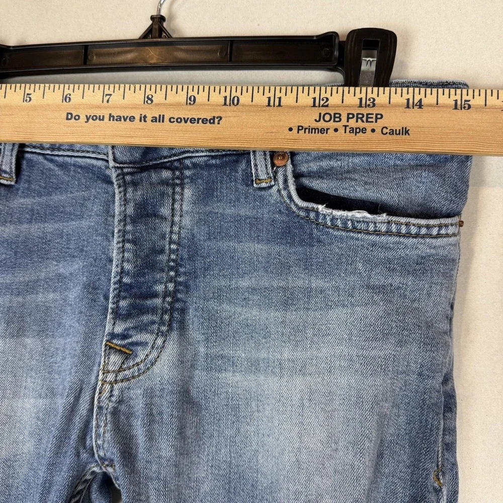 Topman‎ Jeans Mens 30x29 Blue Medium Wash Slim Skinny Distressed Stretch Denim